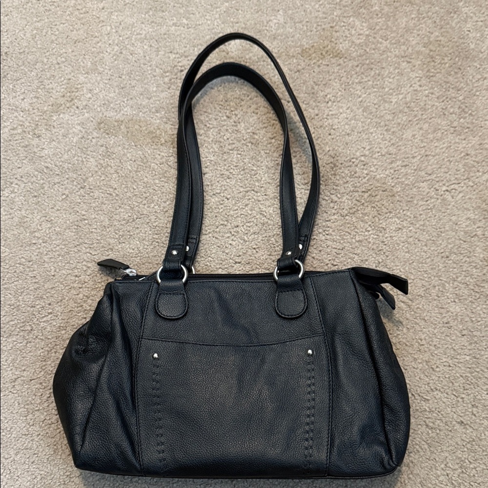 Ella Simone Sophisticated Black Shoulder Bag